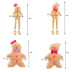 Adorável Boneco de Gengibre de Pelúcia para Decoração Natalina