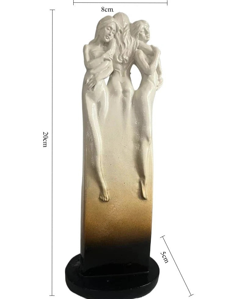 Escultura de Resina Três Graças para Decoração
