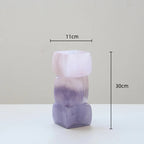 Vaso Geométrico de Vidro Colorido para Decoração