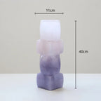 Vaso Geométrico de Vidro Colorido para Decoração