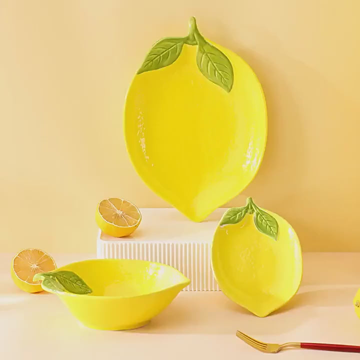 Pratos em Cerâmica Limão Siciliano